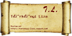Tárkányi Liza névjegykártya